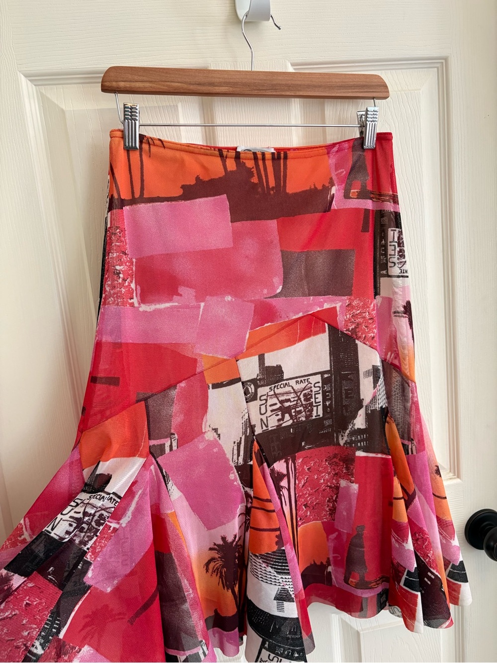 Y2K Printed Midi Skirt